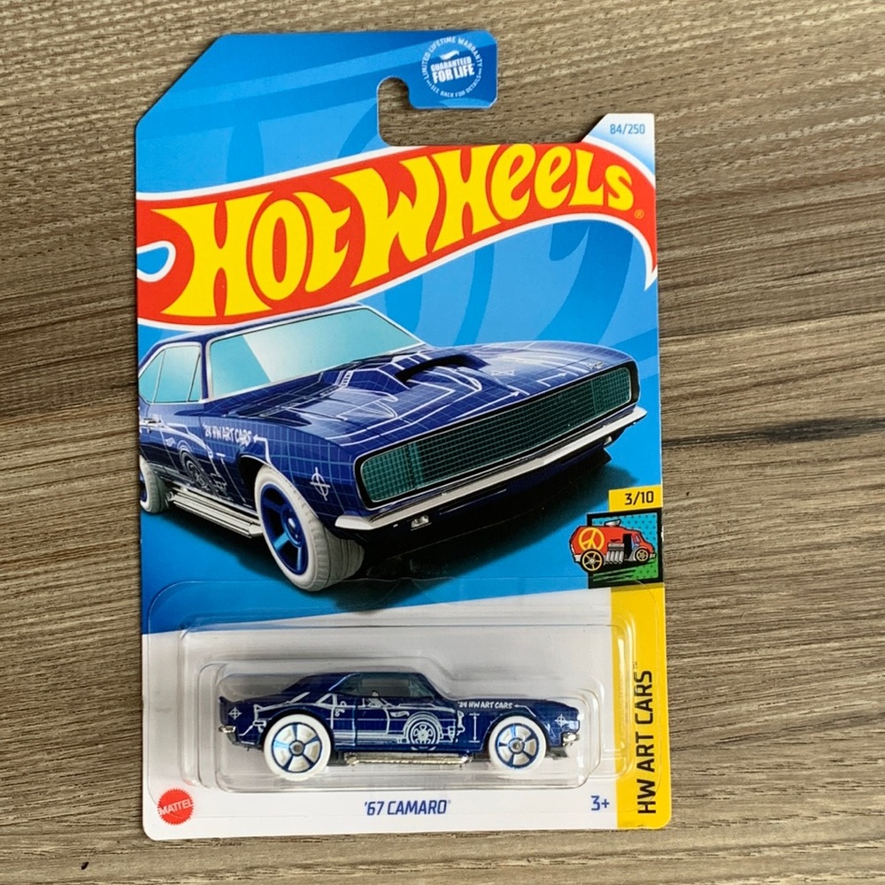 Hot Wheels 1967 Camaro Chevy 67 Blue Chevrolet Hotwheels Muscle R Art Car 2024 🆕
